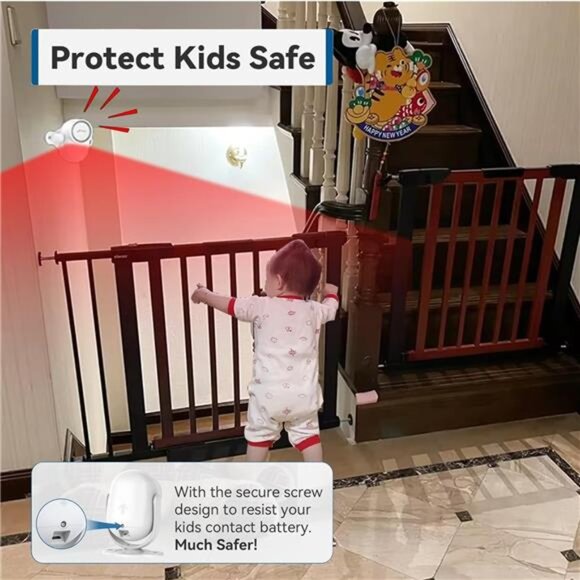 Indoor Motion Sensor Alarm with Siren, Remote Control Wireless Infrared DIY PIR - Picture 4 of 7